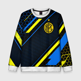 Детский свитшот 3D с принтом ИНТЕР МИЛАН / INTER MILAN в городе Новоалтайск, 100% полиэстер | свободная посадка, прямой крой, мягкая тканевая резинка на рукавах и понизу свитшота | fifa | football | football club internazionale milano | sport | uefa | английская премьер лига | интер | интернационале | италия. | лига финал | матч | милан | спорт | уефа | финал | фифа | футбол | футбольный клуб
