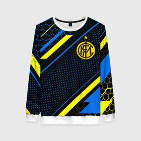 Женский свитшот 3D с принтом ИНТЕР МИЛАН / INTER MILAN в городе Новоалтайск, 100% полиэстер с мягким внутренним слоем | круглый вырез горловины, мягкая резинка на манжетах и поясе, свободная посадка по фигуре | fifa | football | football club internazionale milano | sport | uefa | английская премьер лига | интер | интернационале | италия. | лига финал | матч | милан | спорт | уефа | финал | фифа | футбол | футбольный клуб