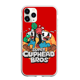 Чехол для iPhone 11 Pro матовый с принтом Super Cuphead Bros в городе Новоалтайск, Силикон |  | arkade | cup head | cuphead | game | games | mario | аркада | игра | игры | кап хэд | капхед | купа хэд | марио | сгз руфв | сгзруфв | чашкоголовый