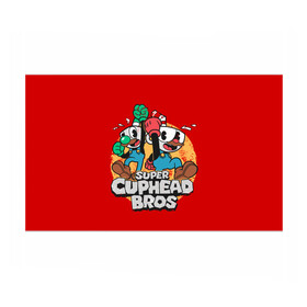 Бумага для упаковки 3D с принтом Super Cuphead Bros в городе Новоалтайск, пластик и полированная сталь | круглая форма, металлическое крепление в виде кольца | arkade | cup head | cuphead | game | games | mario | аркада | игра | игры | кап хэд | капхед | купа хэд | марио | сгз руфв | сгзруфв | чашкоголовый