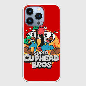 Чехол для iPhone 13 Pro с принтом Super Cuphead Bros в городе Новоалтайск,  |  | arkade | cup head | cuphead | game | games | mario | аркада | игра | игры | кап хэд | капхед | купа хэд | марио | сгз руфв | сгзруфв | чашкоголовый
