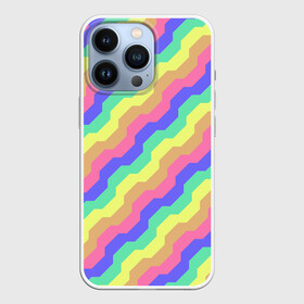 Чехол для iPhone 13 Pro с принтом Радужные волны в городе Новоалтайск,  |  | волна | волны | зигзаг | красочный | круто | лето | линии | линия | полоса | полосы | радуга | узор