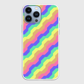 Чехол для iPhone 13 Pro Max с принтом Радужные волны в городе Новоалтайск,  |  | волна | волны | зигзаг | красочный | круто | лето | линии | линия | полоса | полосы | радуга | узор
