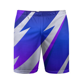Мужские шорты спортивные SPORT STYLE BLUE: в городе Новоалтайск, | | 3d | 3д | sport | абстракция | линии | паттерн | соты | спортивный стиль | текстуры