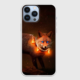 Чехол для iPhone 13 Pro Max с принтом Лисица с гирляндой в городе Новоалтайск,  |  | fox | foxy | животное | звери | лиса | лисенок | лисичка | милая | рыжая | фокс