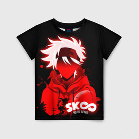 Детская футболка 3D с принтом SK8 the Infinity Reki в городе Новоалтайск, 100% гипоаллергенный полиэфир | прямой крой, круглый вырез горловины, длина до линии бедер, чуть спущенное плечо, ткань немного тянется | Тематика изображения на принте: anime | kyan | reki | sk8 | sk8 the infinity | аниме | граффити | кян | манга | на скейте в бесконечность | рэки | скейт | скейт бесконечность | скейтборд | скейтбординг | скейтер