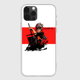 Чехол для iPhone 12 Pro Max с принтом Чёрный клевер Аста красная полоса в городе Новоалтайск, Силикон |  | Тематика изображения на принте: asta | black bulls | black clover | quartet knights | yuno | акума | аниме | аста | блэк кловер | буракку куро:ба | демон | королевство клевера | король магов | лихт | магна | манга | пятилистник | черный бык | чёрный клев
