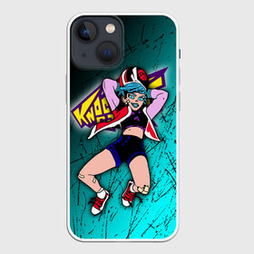Чехол для iPhone 13 mini с принтом Knockout City в городе Новоалтайск,  |  | Тематика изображения на принте: knockout city | вышибала | девушка | девушка с мячом | игра | мяч | мячики | нокаут | нокаут сити | экшн