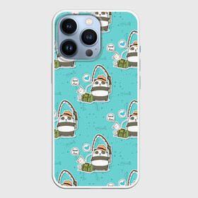 Чехол для iPhone 13 Pro с принтом Панда на рыбалке в городе Новоалтайск,  |  | fish | fishing | котик | ловит рыбу | панда | рыба | рыбалка | рыбацкие | рыбачит | удочка