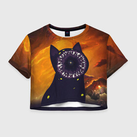 Женская футболка Crop-top 3D с принтом Космический кот | Space Cat (Z) в городе Новоалтайск, 100% полиэстер | круглая горловина, длина футболки до линии талии, рукава с отворотами | cat | cats | colors | galaxy | meow | paints | space | star
nebula | абстракция | вселенная | галактика | звезда | звезды | космический | кот | котик | котики | коты | кошка | кошки | красивая кошка | краски | мяу | планеты