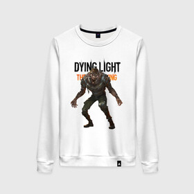 Женский свитшот хлопок с принтом Dying light Зараженный в городе Новоалтайск, 100% хлопок | прямой крой, круглый вырез, на манжетах и по низу широкая трикотажная резинка  | dying light | аномалия | зараженный | монстр | мутант | ужасы | урод | хоррор