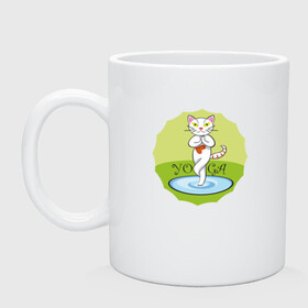 Кружка керамическая с принтом Yoga Cat в городе Новоалтайск, керамика | объем — 330 мл, диаметр — 80 мм. Принт наносится на бока кружки, можно сделать два разных изображения | animal | cat | cute | kitty | meow | yoga | друг | животные | йога | киска | китти | кот | котенок | котик | котэ | кошечка | кошка | милый | мур | мяу | питомец