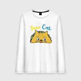 Мужской лонгслив хлопок с принтом Taco Cat в городе Новоалтайск, 100% хлопок |  | animal | cat | cute | kitty | meow | taco | друг | животные | киска | китти | кот | котенок | котик | котэ | кошечка | кошка | милый | мур | мяу | питомец | тако