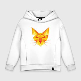 Детское худи Oversize хлопок с принтом Yellow Cat в городе Новоалтайск, френч-терри — 70% хлопок, 30% полиэстер. Мягкий теплый начес внутри —100% хлопок | боковые карманы, эластичные манжеты и нижняя кромка, капюшон на магнитной кнопке | animal | cat | cute | kitty | meow | друг | животные | киска | китти | кот | котенок | котик | котэ | кошечка | кошка | милый | мур | мяу | питомец