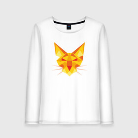 Женский лонгслив хлопок с принтом Yellow Cat в городе Новоалтайск, 100% хлопок |  | animal | cat | cute | kitty | meow | друг | животные | киска | китти | кот | котенок | котик | котэ | кошечка | кошка | милый | мур | мяу | питомец