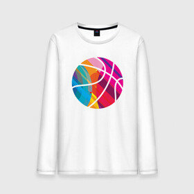 Мужской лонгслив хлопок с принтом Rainbow Ball в городе Новоалтайск, 100% хлопок |  | basketball | game | nba | sport | streetball | баскетбол | баскетболист | игра | игрок | мяч | нба | спорт | стритбол | тренер