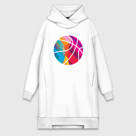 Платье-худи хлопок с принтом Rainbow Ball в городе Новоалтайск,  |  | basketball | game | nba | sport | streetball | баскетбол | баскетболист | игра | игрок | мяч | нба | спорт | стритбол | тренер