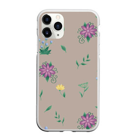 Чехол для iPhone 11 Pro матовый с принтом Цветочная эстетика в городе Новоалтайск, Силикон |  | лето | лист | листья | одуванчик | природа | растение | растения | цветок | цветочек | цветы
