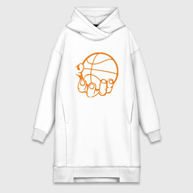 Платье-худи хлопок с принтом My Ball в городе Новоалтайск,  |  | basketball | game | nba | sport | streetball | баскетбол | баскетболист | игра | игрок | мяч | нба | спорт | стритбол | тренер