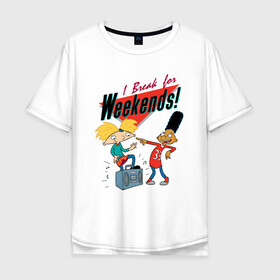 Мужская футболка хлопок Oversize с принтом Hey Arnold Nickelodeon в городе Новоалтайск, 100% хлопок | свободный крой, круглый ворот, “спинка” длиннее передней части | arnie | arnold | burt | gerald | hey | johanssen | martin | nickelodeon | арни | арнольд | берт | джеральд | джохансен | мартин | мульт | мультфильм | никелодеон | эй