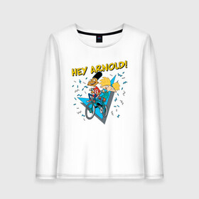 Женский лонгслив хлопок с принтом Hey Arnold (Эй Арнольд) в городе Новоалтайск, 100% хлопок |  | arnie | arnold | burt | gerald | hey | johanssen | martin | nickelodeon | арни | арнольд | берт | джеральд | джохансен | мартин | мульт | мультфильм | никелодеон | эй