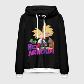 Мужская толстовка 3D с принтом Hey Arnold (Predator) в городе Новоалтайск, 100% полиэстер | двухслойный капюшон со шнурком для регулировки, мягкие манжеты на рукавах и по низу толстовки, спереди карман-кенгуру с мягким внутренним слоем. | arnie | arnold | burt | gerald | hey | johanssen | martin | nickelodeon | predator | арни | арнольд | берт | джеральд | джохансен | мартин | мульт | мультфильм | никелодеон | хищник | шварценеггер | эй
