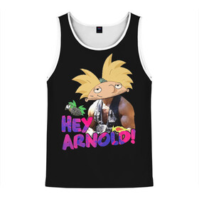 Мужская майка 3D с принтом Hey Arnold (Predator) в городе Новоалтайск, 100% полиэстер | круглая горловина, приталенный силуэт, длина до линии бедра. Пройма и горловина окантованы тонкой бейкой | arnie | arnold | burt | gerald | hey | johanssen | martin | nickelodeon | predator | арни | арнольд | берт | джеральд | джохансен | мартин | мульт | мультфильм | никелодеон | хищник | шварценеггер | эй