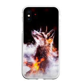 Чехол для iPhone XS Max матовый с принтом Лиса с рогами в городе Новоалтайск, Силикон | Область печати: задняя сторона чехла, без боковых панелей | fox | foxy | животное | звери | лиса | лисенок | лисичка | милая | рыжая | фокс