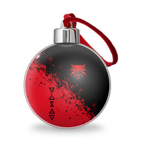 Ёлочный шар с принтом THE WITCHER [3] в городе Новоалтайск, Пластик | Диаметр: 77 мм | the witcher | the witcher wild hunt | ведьмак | ведьмак 3: дикая охота