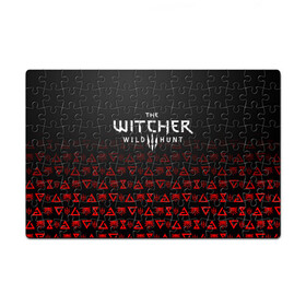 Головоломка Пазл магнитный 126 элементов с принтом THE WITCHER [1] в городе Новоалтайск, полимерный материал с магнитным слоем | 126 деталей, размер изделия —  180*270 мм | the witcher | the witcher wild hunt | ведьмак | ведьмак 3: дикая охота