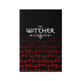 Обложка для паспорта матовая кожа с принтом THE WITCHER [1] в городе Новоалтайск, натуральная матовая кожа | размер 19,3 х 13,7 см; прозрачные пластиковые крепления | the witcher | the witcher wild hunt | ведьмак | ведьмак 3: дикая охота