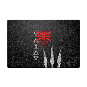 Головоломка Пазл магнитный 126 элементов с принтом THE WITCHER [6] в городе Новоалтайск, полимерный материал с магнитным слоем | 126 деталей, размер изделия —  180*270 мм | the witcher | the witcher wild hunt | ведьмак | ведьмак 3: дикая охота