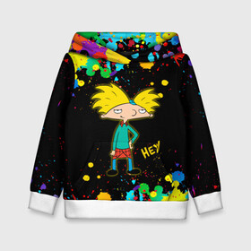 Детская толстовка 3D с принтом Эй Арнольд! Hey Arnold в городе Новоалтайск, 100% полиэстер | двухслойный капюшон со шнурком для регулировки, мягкие манжеты на рукавах и по низу толстовки, спереди карман-кенгуру с мягким внутренним слоем | arnold shortman | helga pataki | hey | hey arnold | nickelodeon | арнольд | арнольд шортмэн | гарольд | детям | джеральд | мальчик | мультфильм | никелодеон | парень | репоголовый | ронда | сидни | старые мультики | стинки