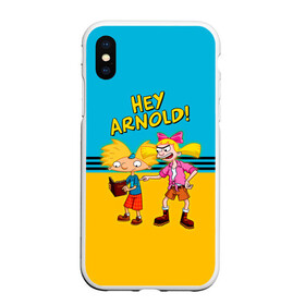 Чехол для iPhone XS Max матовый Эй Арнольд! и Хельга Патаки: в городе Новоалтайск, Силикон | Область печати: задняя сторона чехла, без боковых панелей | arnold shortman | cartoon | helga pataki | hey arnold | nickelodeon | арнольд | арнольд шортмэн | гарольд | детям | джеральд | мультфильм | никелодеон | репоголовый | ронда | сидни | старые мультики | стинки | фиби