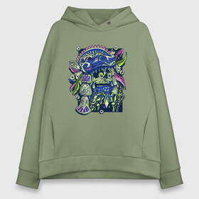 Женское худи Oversize хлопок с принтом Воин Ацтек - Aztec Warrior в городе Новоалтайск, френч-терри — 70% хлопок, 30% полиэстер. Мягкий теплый начес внутри —100% хлопок | боковые карманы, эластичные манжеты и нижняя кромка, капюшон на магнитной кнопке | ethnic | indians | maya | mayans | mexico | pattern | skeleton | tribal | ацтеки | индейцы | майа | майанцы | майянцы | маори | мексика | мексиканец | мифология | перья | племенной узор | рука скелета | скелет | теночтитлан | узоры