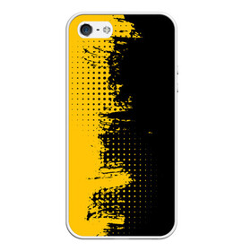 Чехол для iPhone 5/5S матовый с принтом ЧЕРНО ЖЕЛТЫЙ ГРАНЖ GRUNGE (Z) в городе Новоалтайск, Силикон | Область печати: задняя сторона чехла, без боковых панелей | Тематика изображения на принте: abstract | geometry | geometry stripes | grunge | texture | абстракция | брызги | геометрические полосы | геометрия | гранж | кляксы | краска | текстура | урбан | черно желтый