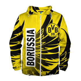 Мужская ветровка 3D с принтом ФК БОРУССИЯ / FC BORUSSIA в городе Новоалтайск, 100% полиэстер | подол и капюшон оформлены резинкой с фиксаторами, два кармана без застежек по бокам, один потайной карман на груди | ballspielverein borussia 09 e v dortmund | borussia | fifa | football | sport | uefa | боруссия | германия. | лига финал | матч | спорт | уефа | финал | фифа | футбол | футбольный клуб