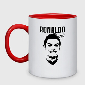 Кружка двухцветная с принтом Cristiano Ronaldo cr7 профиль в городе Новоалтайск, керамика | объем — 330 мл, диаметр — 80 мм. Цветная ручка и кайма сверху, в некоторых цветах — вся внутренняя часть | 7 | champion | cr7 | cristiano ronaldo | fifa | football | football club | juventus | soccer | uefa | игра | криштиану роналду | лига чемпионов | реал мадрид | сборная португалии | спорт | уефа | фифа | фк | футбол | футболь