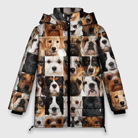 Женская зимняя куртка Oversize с принтом Я ЛЮБЛЮ СОБАК / I LOVE DOGS в городе Новоалтайск, верх — 100% полиэстер; подкладка — 100% полиэстер; утеплитель — 100% полиэстер | длина ниже бедра, силуэт Оверсайз. Есть воротник-стойка, отстегивающийся капюшон и ветрозащитная планка. 

Боковые карманы с листочкой на кнопках и внутренний карман на молнии | collage dogs | dogs | i love dogs | домашние животные | друзья наши младшие | коллаж | собаки | собачки. | я люблю собак