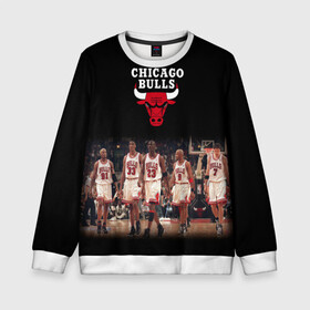 Детский свитшот 3D с принтом CHICAGO BULLS [3] в городе Новоалтайск, 100% полиэстер | свободная посадка, прямой крой, мягкая тканевая резинка на рукавах и понизу свитшота | basketball | bulls | chicago | chicago bulls | jordan | nba | баскетбол | джордан | нба | чикаго буллз
