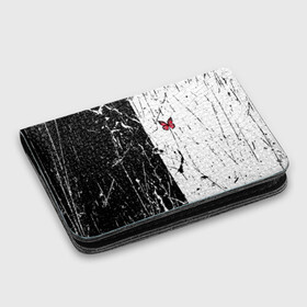 Картхолдер с принтом с принтом ЧБ ГРАНЖ RED BUTTERFLY (Z) в городе Новоалтайск, натуральная матовая кожа | размер 7,3 х 10 см; кардхолдер имеет 4 кармана для карт; | Тематика изображения на принте: abstract | geometry | geometry stripes | grunge | red butterfly | texture | абстракция | бабочка | брызги | геометрические полосы | геометрия | гранж | краска | красная бабочка | потертости | текстура