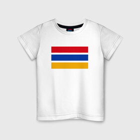 Детская футболка хлопок с принтом Armenia Flag в городе Новоалтайск, 100% хлопок | круглый вырез горловины, полуприлегающий силуэт, длина до линии бедер | armenia | armenya | арарат | армения | армяне | армянин | арцах | горы | ереван | кавказ | народ | саркисян | ссср | страна | флаг
