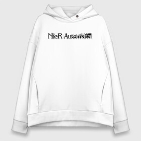 Женское худи Oversize хлопок с принтом Nier Automata Logo (Z) в городе Новоалтайск, френч-терри — 70% хлопок, 30% полиэстер. Мягкий теплый начес внутри —100% хлопок | боковые карманы, эластичные манжеты и нижняя кромка, капюшон на магнитной кнопке | automata | bayonetta | drakengard | nier | nier automata | rpg | yorha | yorha 2b | компьютерная игра | ниэр | рпг