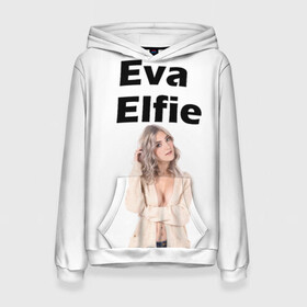 Женская толстовка 3D с принтом Eva Elfie в городе Новоалтайск, 100% полиэстер  | двухслойный капюшон со шнурком для регулировки, мягкие манжеты на рукавах и по низу толстовки, спереди карман-кенгуру с мягким внутренним слоем. | eva elfie | eva elfie print | актер | актриса | ева элфи | кино