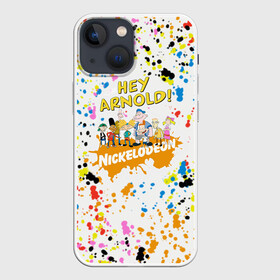 Чехол для iPhone 13 mini с принтом Эй, Арнольд (Nickelodeon) в городе Новоалтайск,  |  | blots | cartoon hey arnold | hey arnold | lettering hey arnold | nickelodeon | nickelodeon studio | print hey arnold | арнольд | кляксы | мультфильм эй | надпись эй | никелодеон | принт эй | студия никелодеон | эй