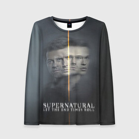 Женский лонгслив 3D с принтом SPN Let The End Times Roll в городе Новоалтайск, 100% полиэстер | длинные рукава, круглый вырез горловины, полуприлегающий силуэт | belphegor | castiel | dean winchester | jack kline | sam winchester | sn | spn | supernatural | vdzabma | бельфегор | джек клайн | дин винчестер | кастиель | кастиэль | сверхъестественное | сн | спн | сэм винчестер