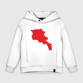 Детское худи Oversize хлопок с принтом Armenia Map в городе Новоалтайск, френч-терри — 70% хлопок, 30% полиэстер. Мягкий теплый начес внутри —100% хлопок | боковые карманы, эластичные манжеты и нижняя кромка, капюшон на магнитной кнопке | armenia | armenya | арарат | армения | армяне | армянин | арцах | горы | ереван | кавказ | карта | народ | саркисян | ссср | страна | флаг