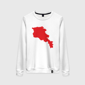 Женский свитшот хлопок с принтом Armenia Map в городе Новоалтайск, 100% хлопок | прямой крой, круглый вырез, на манжетах и по низу широкая трикотажная резинка  | armenia | armenya | арарат | армения | армяне | армянин | арцах | горы | ереван | кавказ | карта | народ | саркисян | ссср | страна | флаг