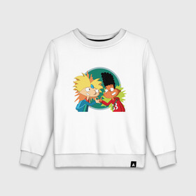 Детский свитшот хлопок с принтом Hey Arnold!  в городе Новоалтайск, 100% хлопок | круглый вырез горловины, эластичные манжеты, пояс и воротник | мульсериалы | мультфильмы 90 х | никелодеон | ностальгия | нулевые | эй арнольд