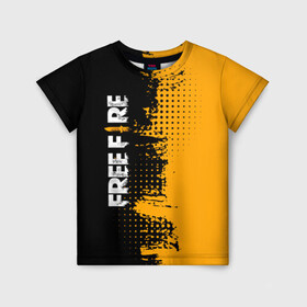 Детская футболка 3D с принтом Free Fire ? Фри Фаер в городе Новоалтайск, 100% гипоаллергенный полиэфир | прямой крой, круглый вырез горловины, длина до линии бедер, чуть спущенное плечо, ткань немного тянется | Тематика изображения на принте: free fire | free fire battlegrounds | garena | garena free fire | гарена | игра | фри фаер | шутер